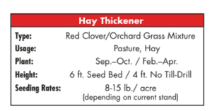 Hay Thickener Mix (Red Clover + Orchard) -